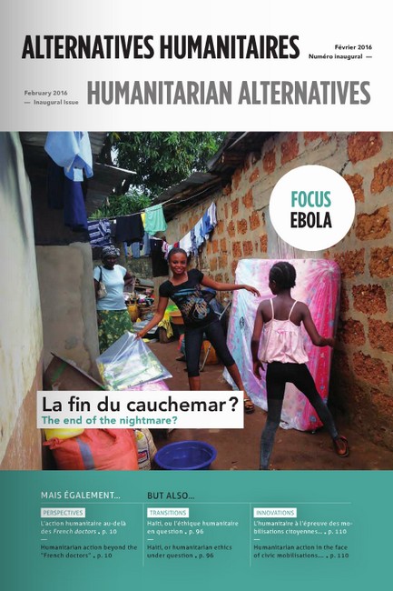 Couverture du numéro inaugural de la revue Alternatives Humanitaires, revue internationale consacrée aux débats sur l'action humanitaire