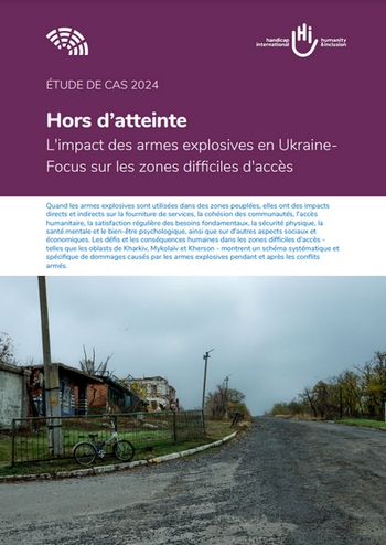 Couverture du rapport de Handicap International sur l'Ukraine intitulé