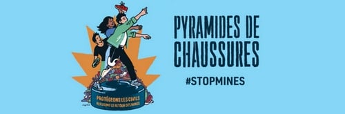 Pyramides de chaussures #STOPMINES