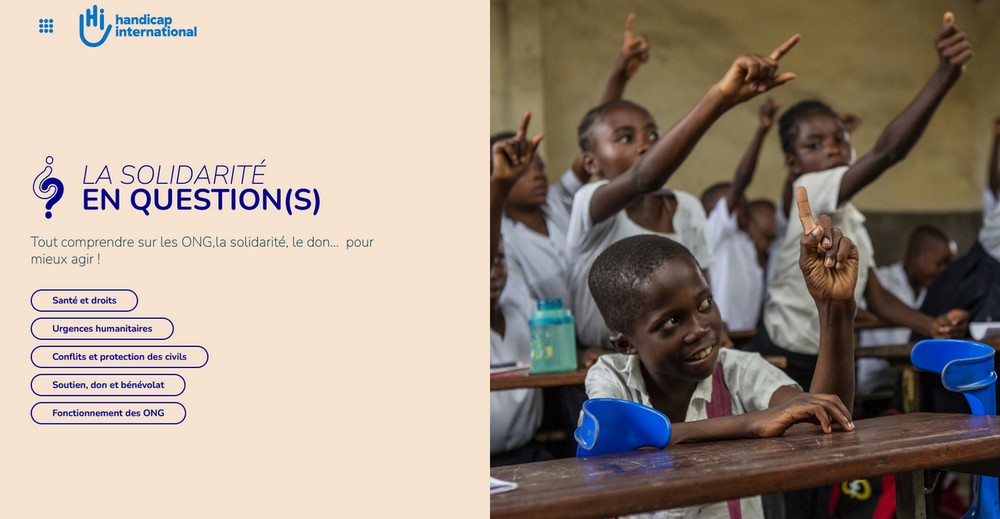 Capture d'écran du site web "La solidarité en question(s)"
