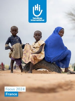Couverture du Rapport d'activité 2024 (focus) de Handicap International France