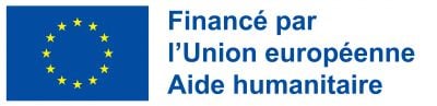 Logo avec le drapeau de l'Union européenne et le texte "Financé par l'Union européenne - Aide humanitaire"