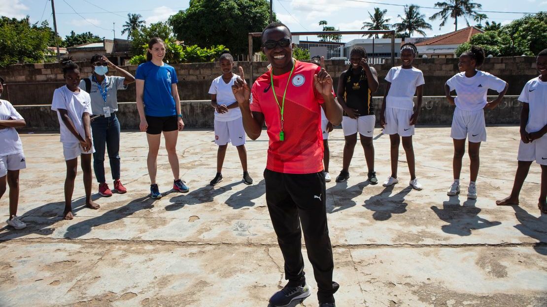 Hilário Xavier Chavela, professeur de sport dans l’école Benfica Nova à Matola, au Mozambique