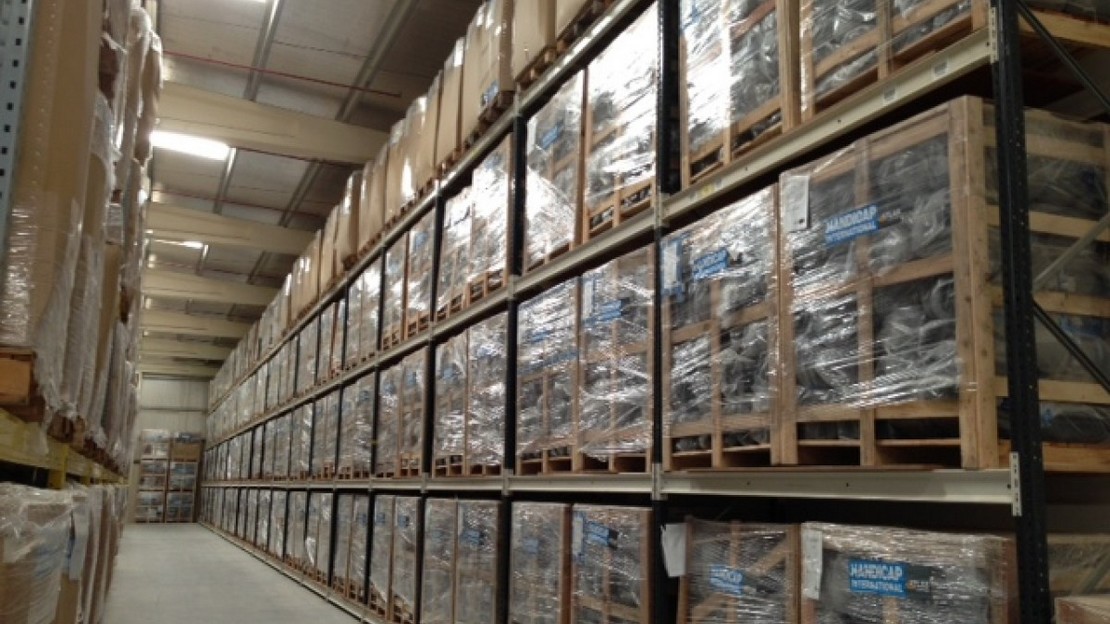 Le stock humanitaire de Handicap International à Dubaï