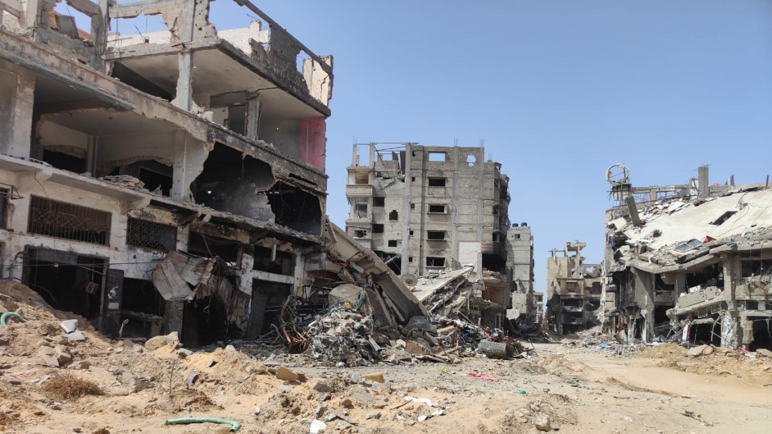 Images de destruction à Khan Younès dans la bande de Gaza