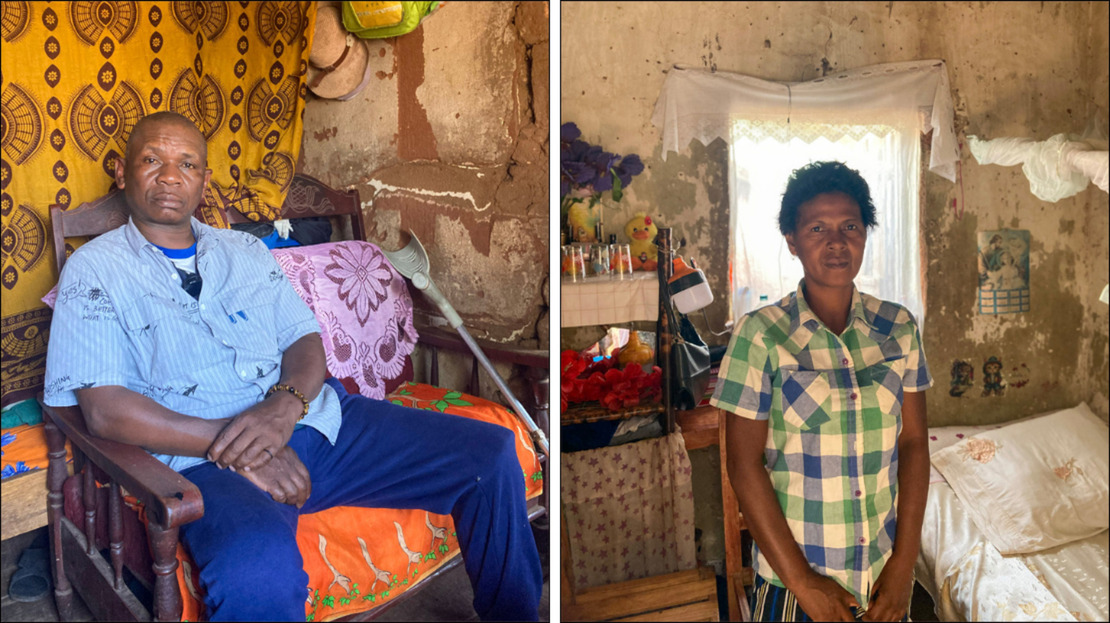 Madagascar, novembre 2024. M. Jean-Louis et Mme Lalao, équipés de leurs prothèses reconditionnées.