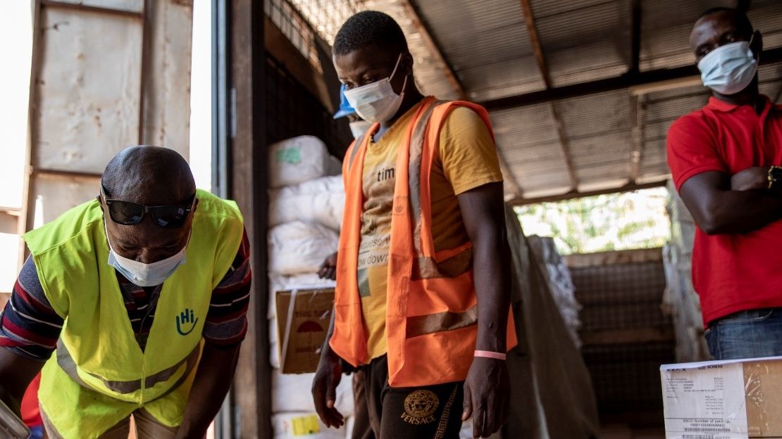 Une partie de l'équipe Handicap International en République centrafricaine