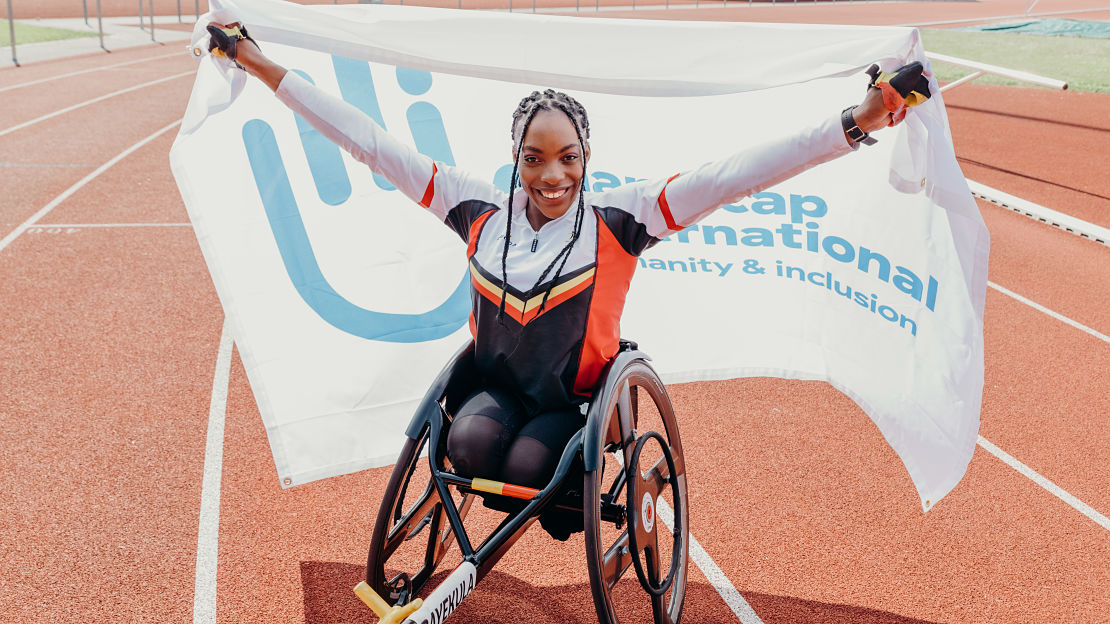 Sportive de haut niveau, Léa Bayekula compte utiliser sa position d'ambassadrice de Handicap International pour sensibiliser le public à l'inclusion des personnes handicapées.