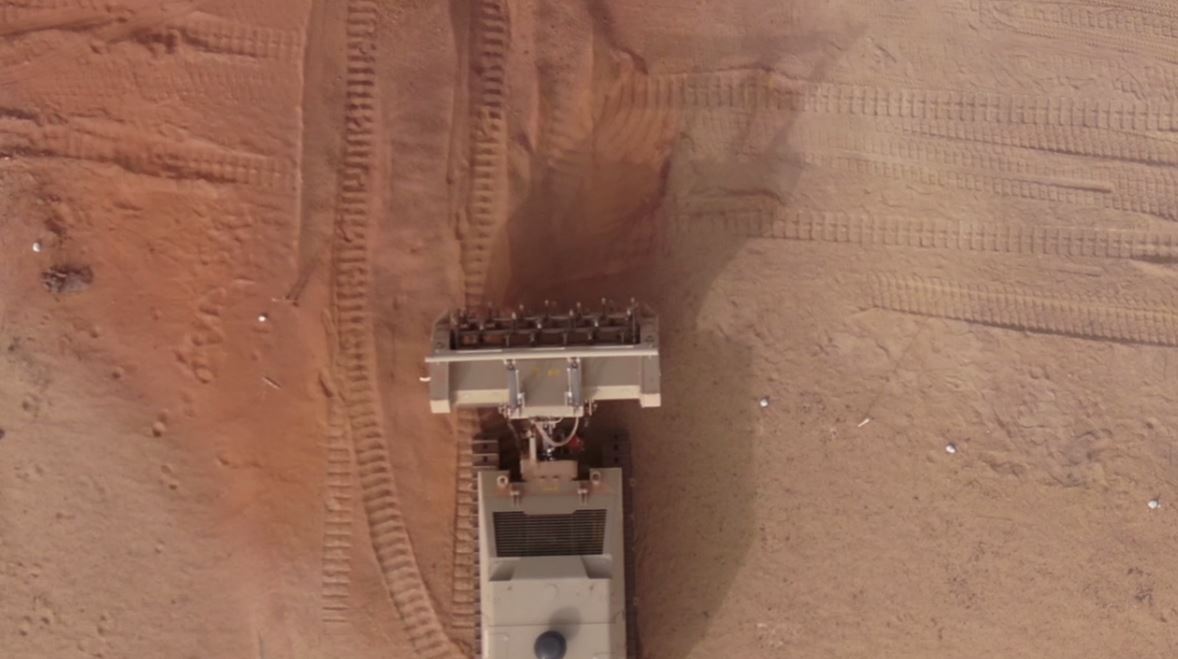 La machine à déminer utilisée au Tchad par Handicap International