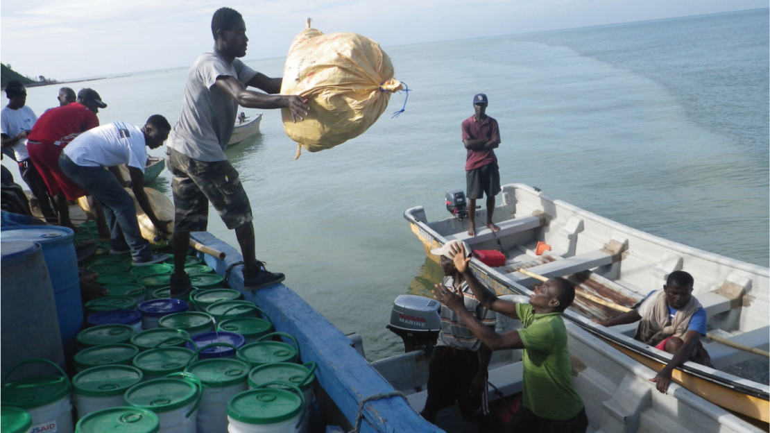 Handicap International et Atlas Logistique coordonnent l'approvisionnement en produits de première nécessité du port des Cayes (Sud d'Haïti) au département de Tiburon (photo d'archive 2016)