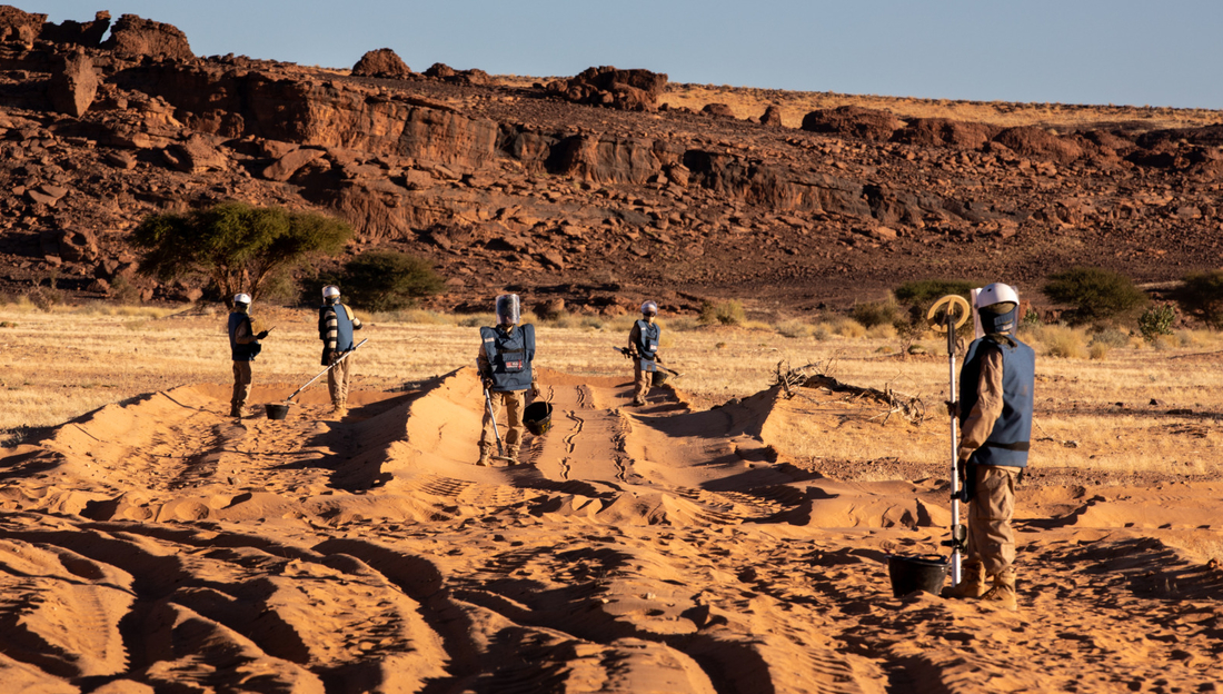 Démineurs de MAG, partenaire de Handicap International au Tchad