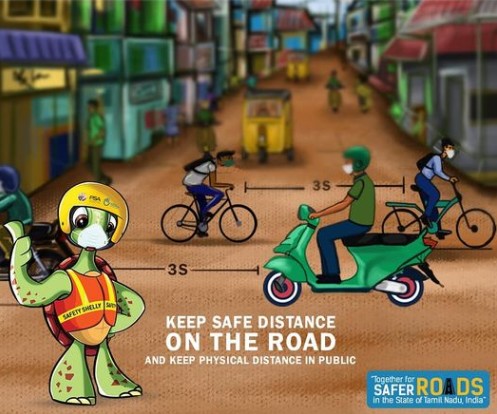 Projet de sécurité routière en Inde mené par Handicap International