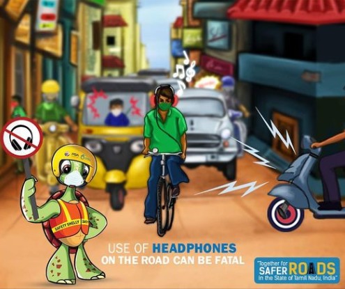 Projet de sécurité routière en Inde mené par Handicap International