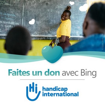 Moteur de recherche Bing au profit de Handicap International