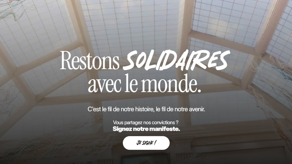 “Le fil de notre avenir” : restons solidaires avec le monde