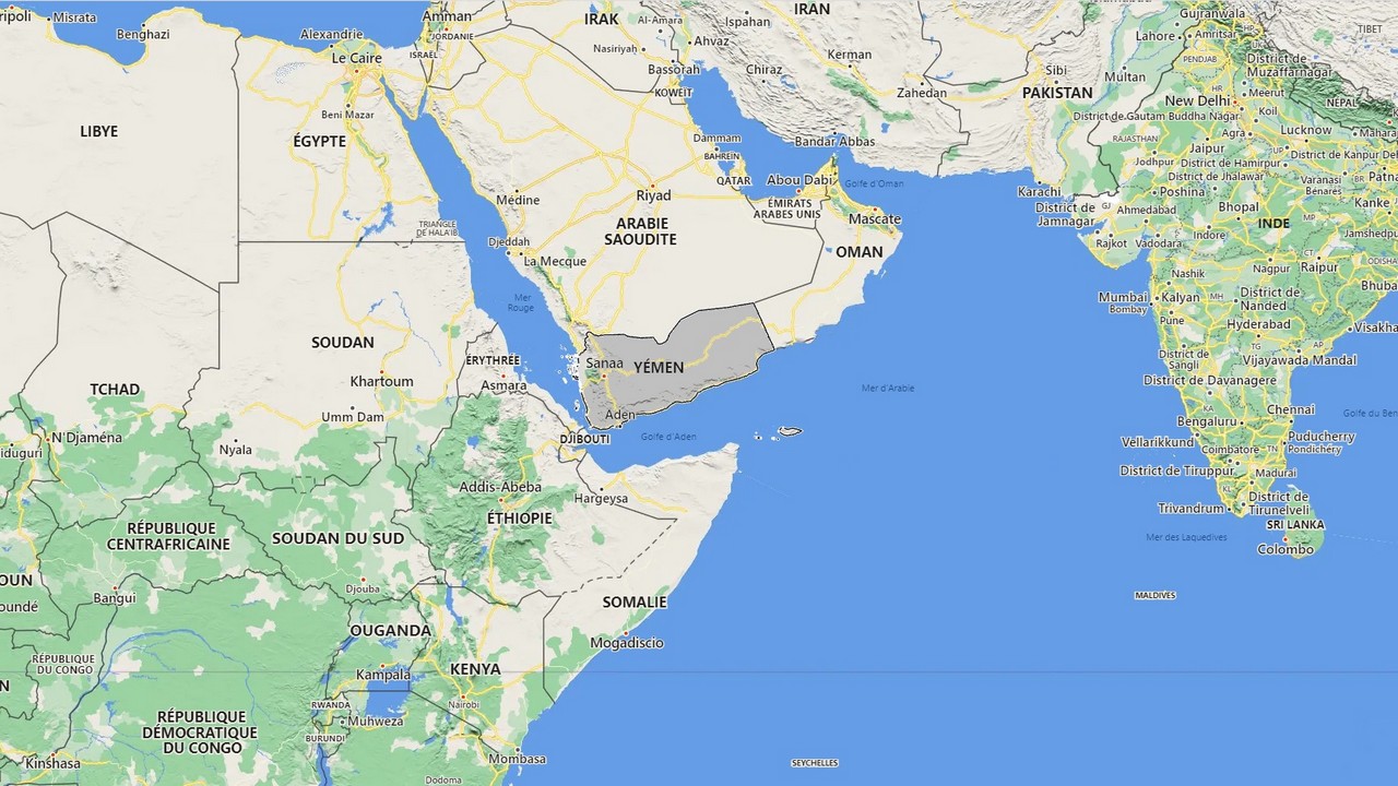 Carte du Yémen