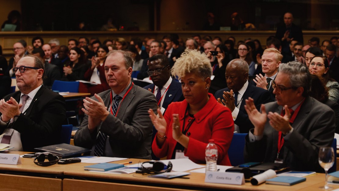 Représentants des États participants à la Conférence internationale de Dublin le 18 novembre 2022.
