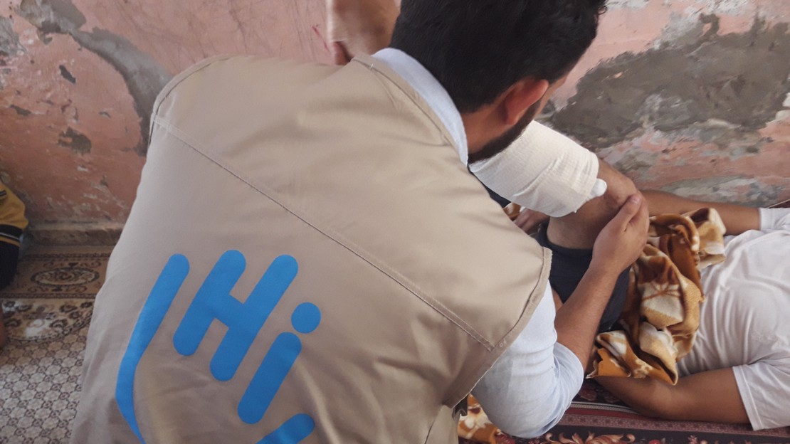 Les équipes d'urgence de Handicap International se rendent à domicile et identifient les besoins des blessés à Gaza