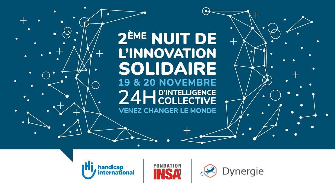 Les 19 et 20 novembre 2020, la 2e Nuit de l’Innovation Solidaire organisée par Handicap International, Dynergie et la Fondation INSA a réuni plus de 400 participants, dont 50 coachs et près de 300 étudiants.