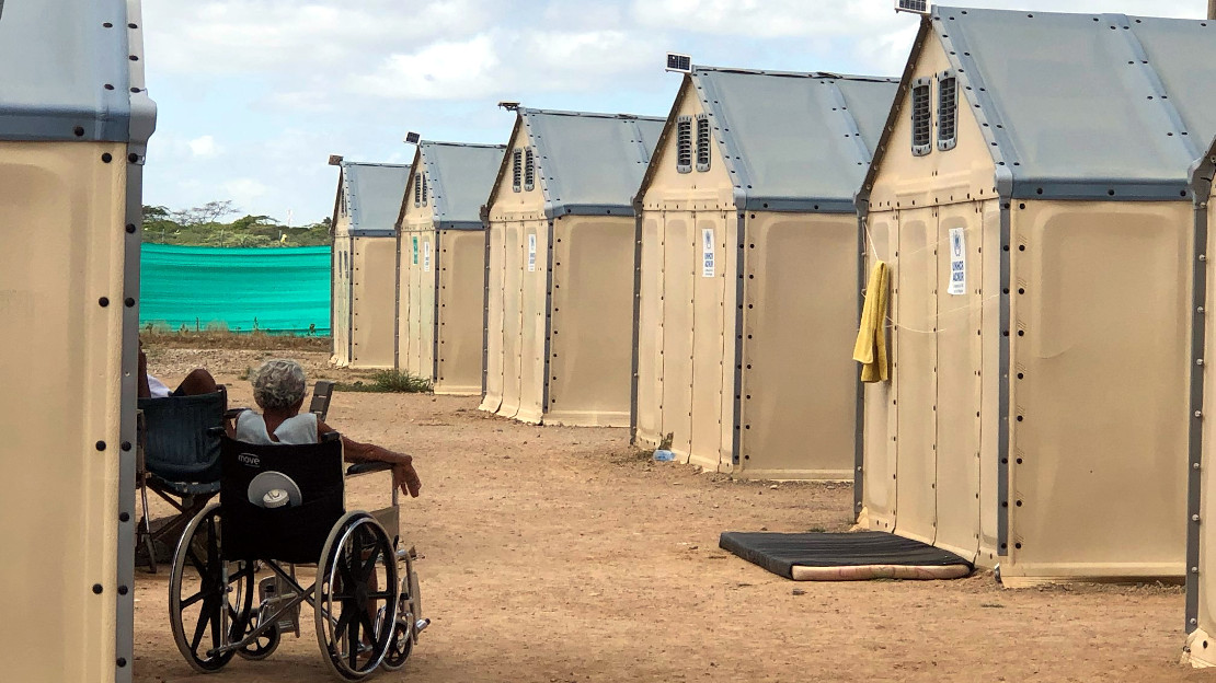 Centre d'accueil de réfugiés vénézuéliens à Maicao (Nord de la Colombie) - Handicap International 2020