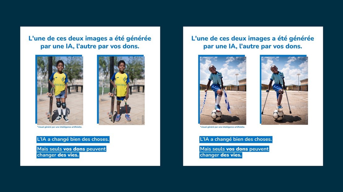 Montage de deux images illustrant la campagne 