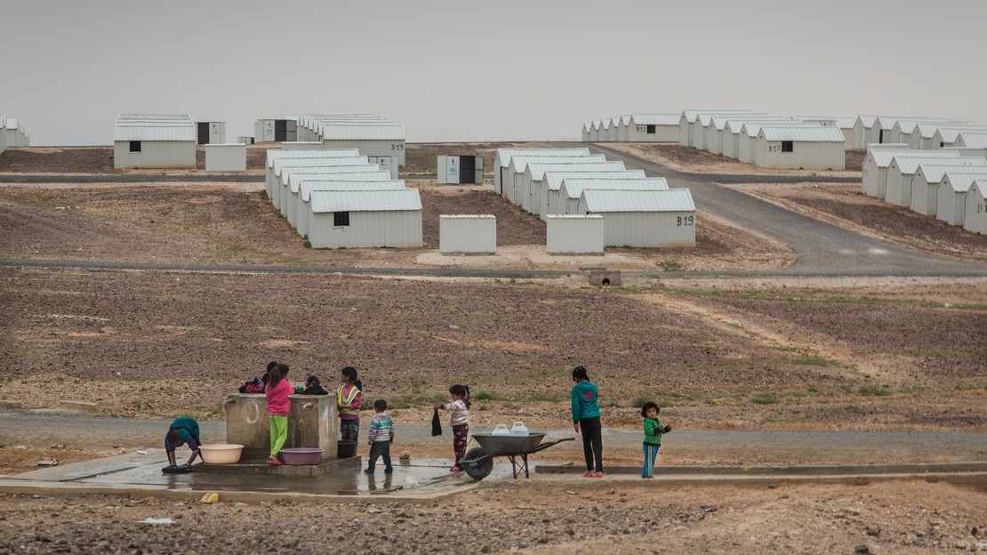 Camp d'Azraq en Jordanie, qui accueille des dizaines de milliers de réfugiés syriens - photo d'archive Handicap International