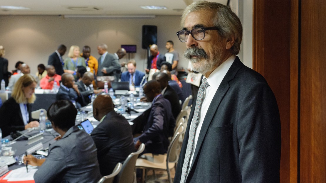 Atelier organisé par Handicap International en 2017 sur l'utilisation des armes explosives en zones peuplées