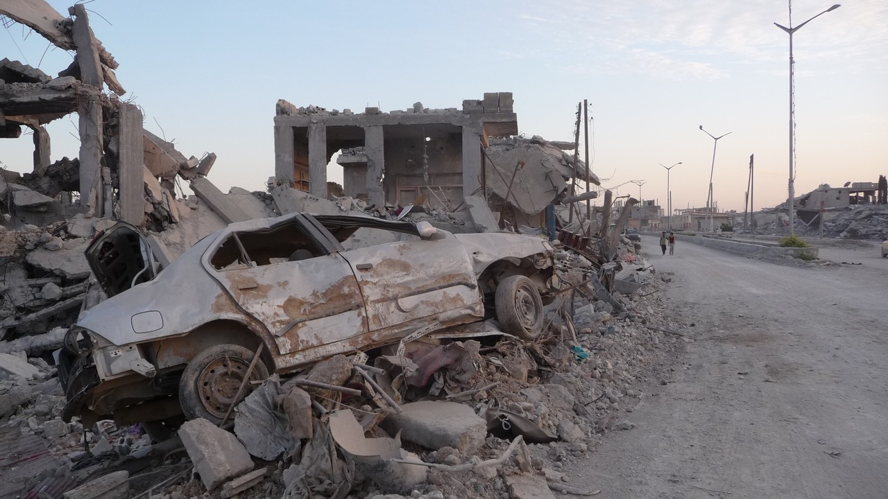 Ville de Kobané dans le Nord de la Syrie, totalement dévastée après des bombardements - photo d’archive 2016