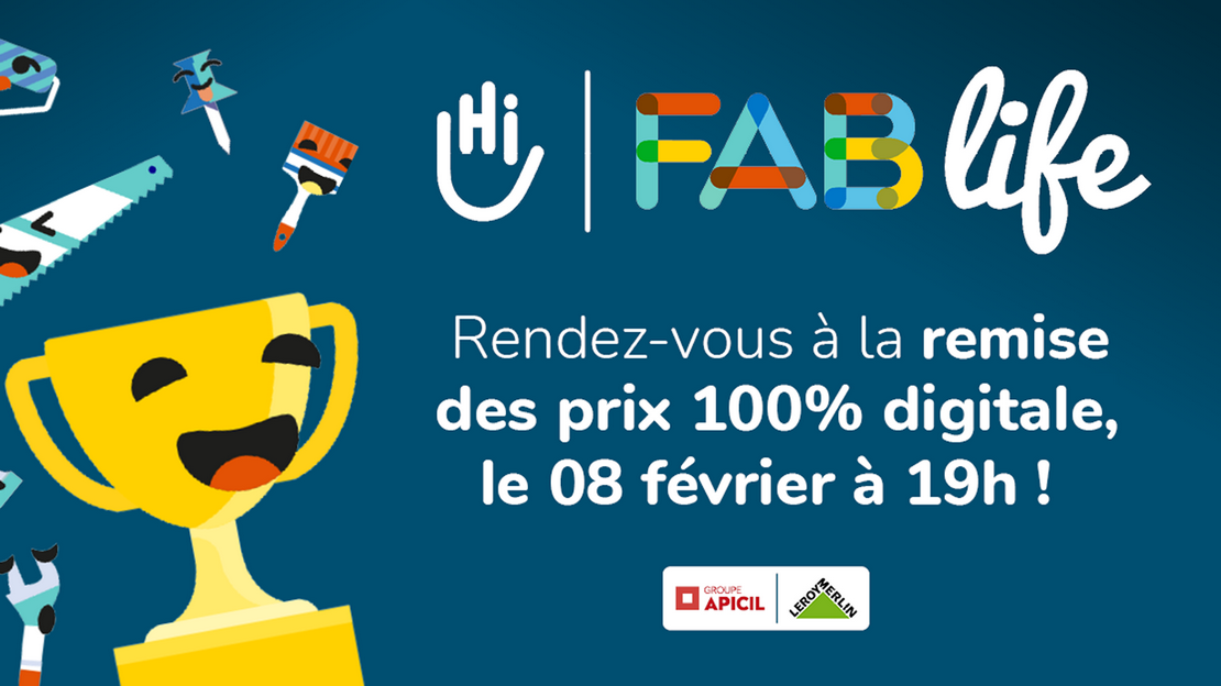 Revivez la cérémonie de remise des prix Fab Life, diffusée le 8 février sur les réseaux sociaux, en présence des deux parrains du concours Grégory Cuilleron et Jérôme Bonaldi.