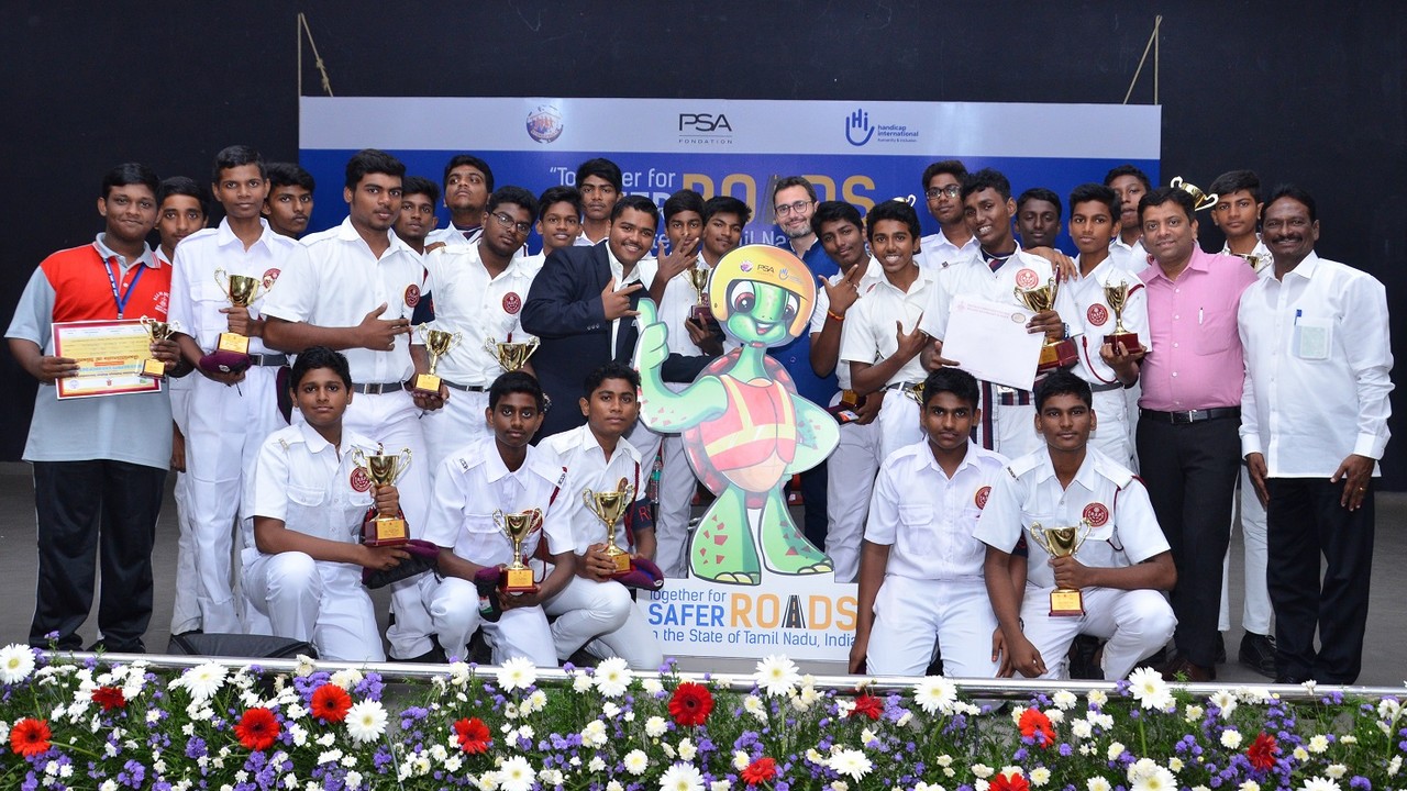 La Fondation PSA et de Handicap International, partenaires en Inde pour un projet de lutte contre l'insécurité routière