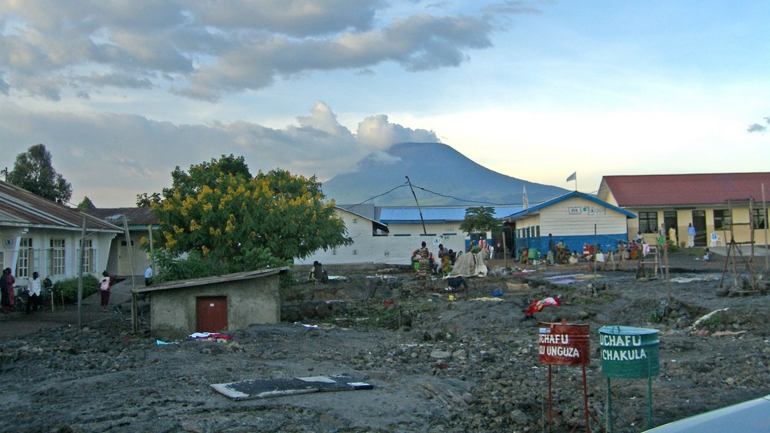 Volcan Nyiragongo près de Goma en RDC (photo d'archive Handicap International)