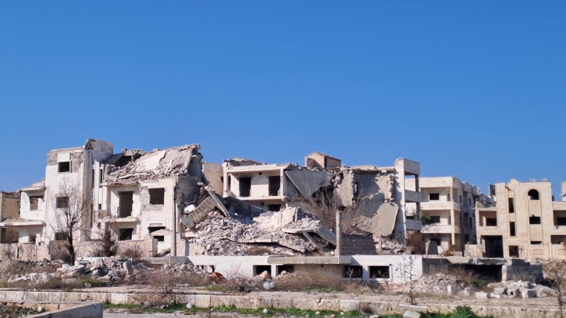 Vue de batiments en ruine