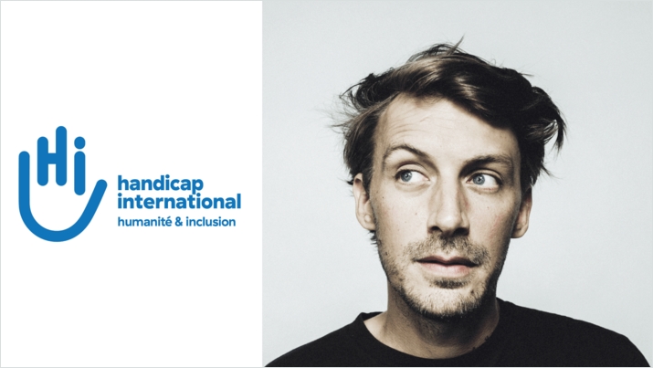 Le DJ Yuksek assure l'animation musicale de la soirée des 35 ans de Handicap International au Sucre le 11 avril 2018