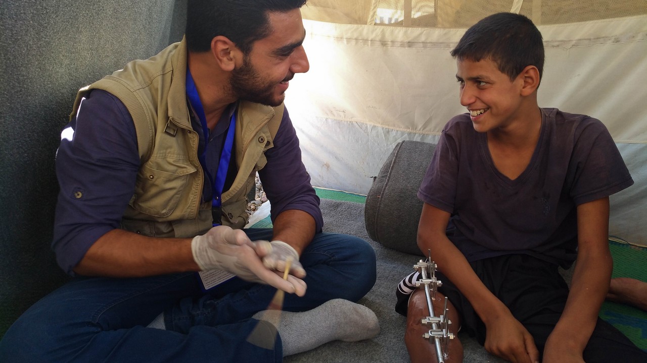 Entre Abdallah et son kiné Mohammad, une vraie complicité est née