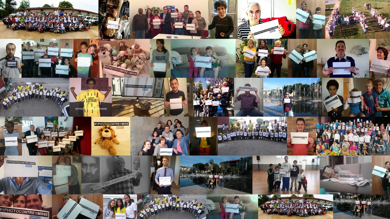Photos reçues par Handicap International à l'occasion de la campagne #1photocontre1mine