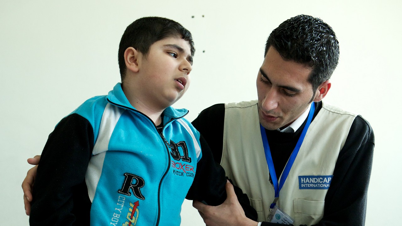 Jeune Syrien pris en charge par Handicap International en Jordanie.