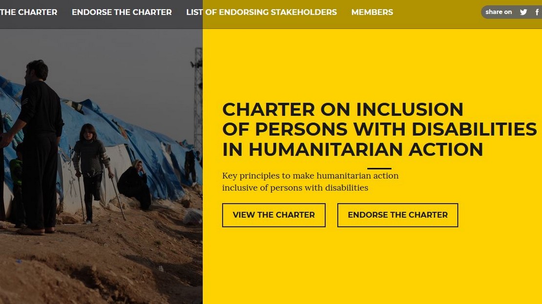 Charte pour l'inclusion des personnes handicapées dans l'action humanitaire
