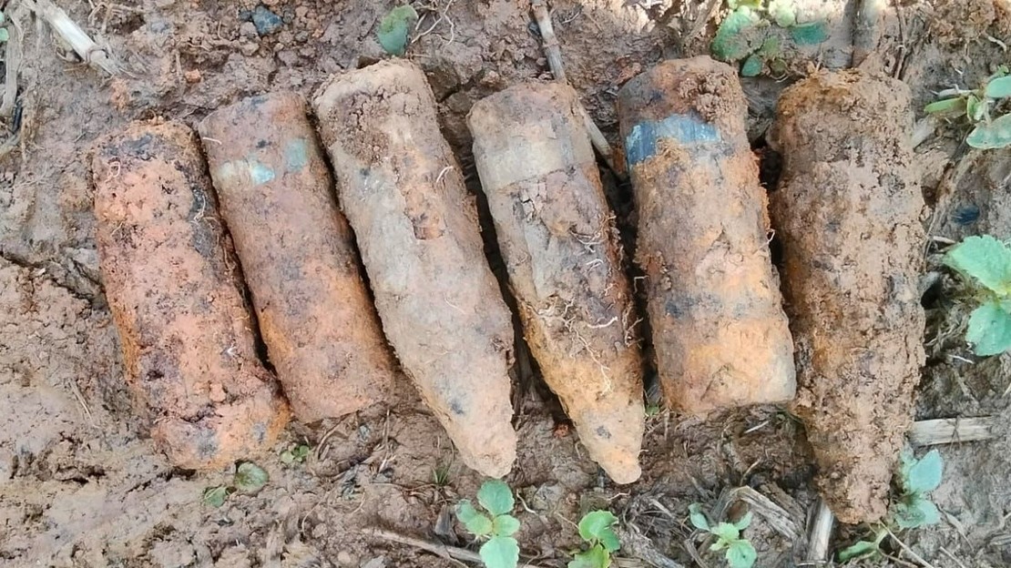 Munitions non explosées découvertes au Laos.