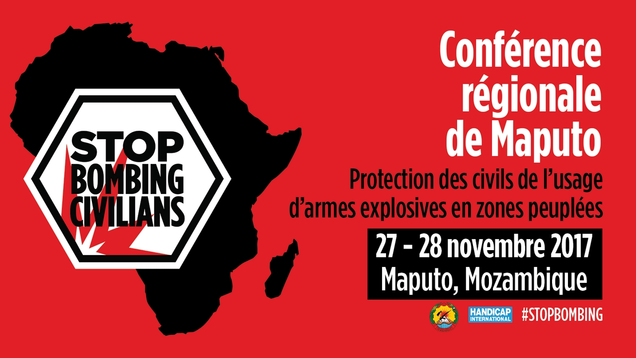 Conférence de Maputo au Mozambique sur les bombardements des civils, organisée par Handicap International