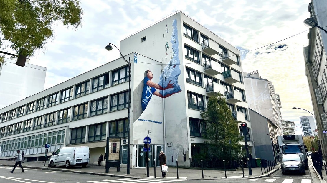 Une nouvelle fresque géante de Brusk pour Handicap International
