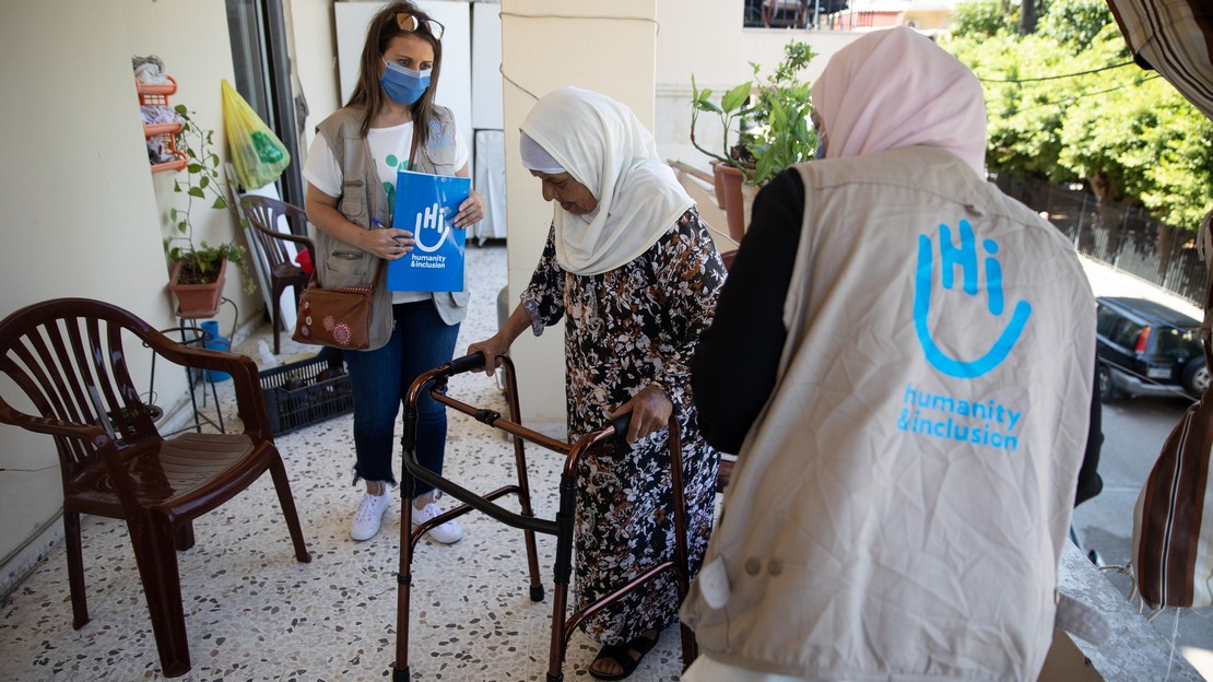 Personne handicapée soutenue par les équipes de Handicap International à Beyrouth, au Liban