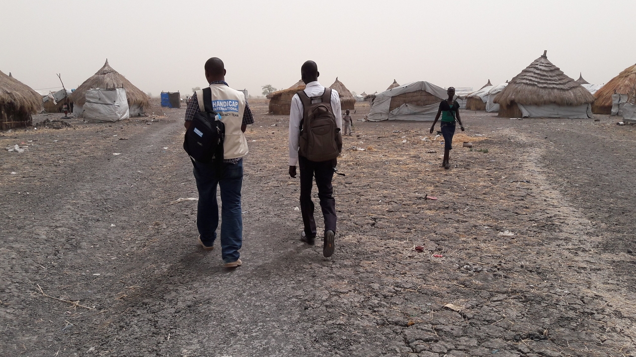 Une équipe de Handicap International à Melut dans le Nord du Soudan du Sud, fin 2015 - photo d'archive