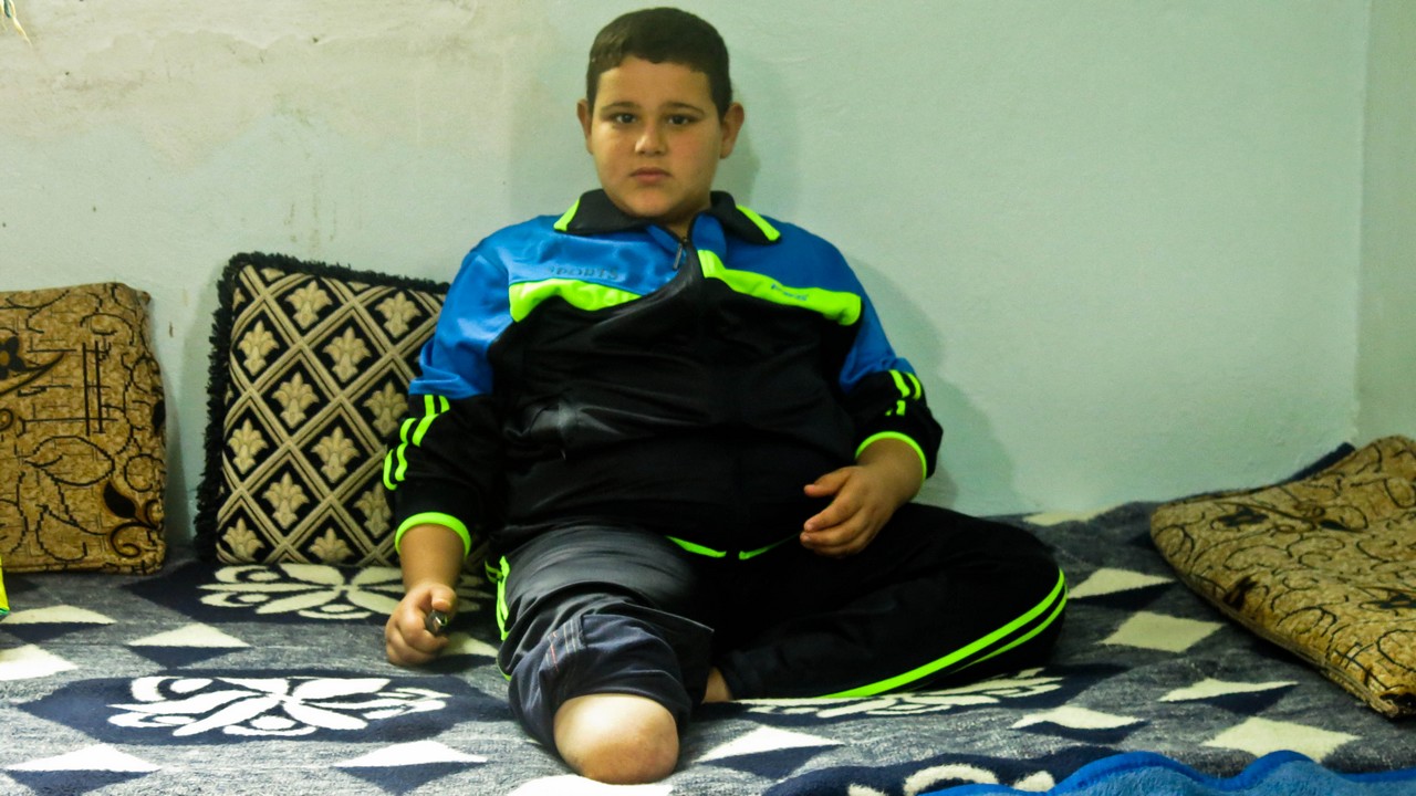 Amputé à cause d'un bombardement en Syrie, Mohamad retrouve une vie presque normale en Jordanie avec sa famille et le soutien de Handicap International