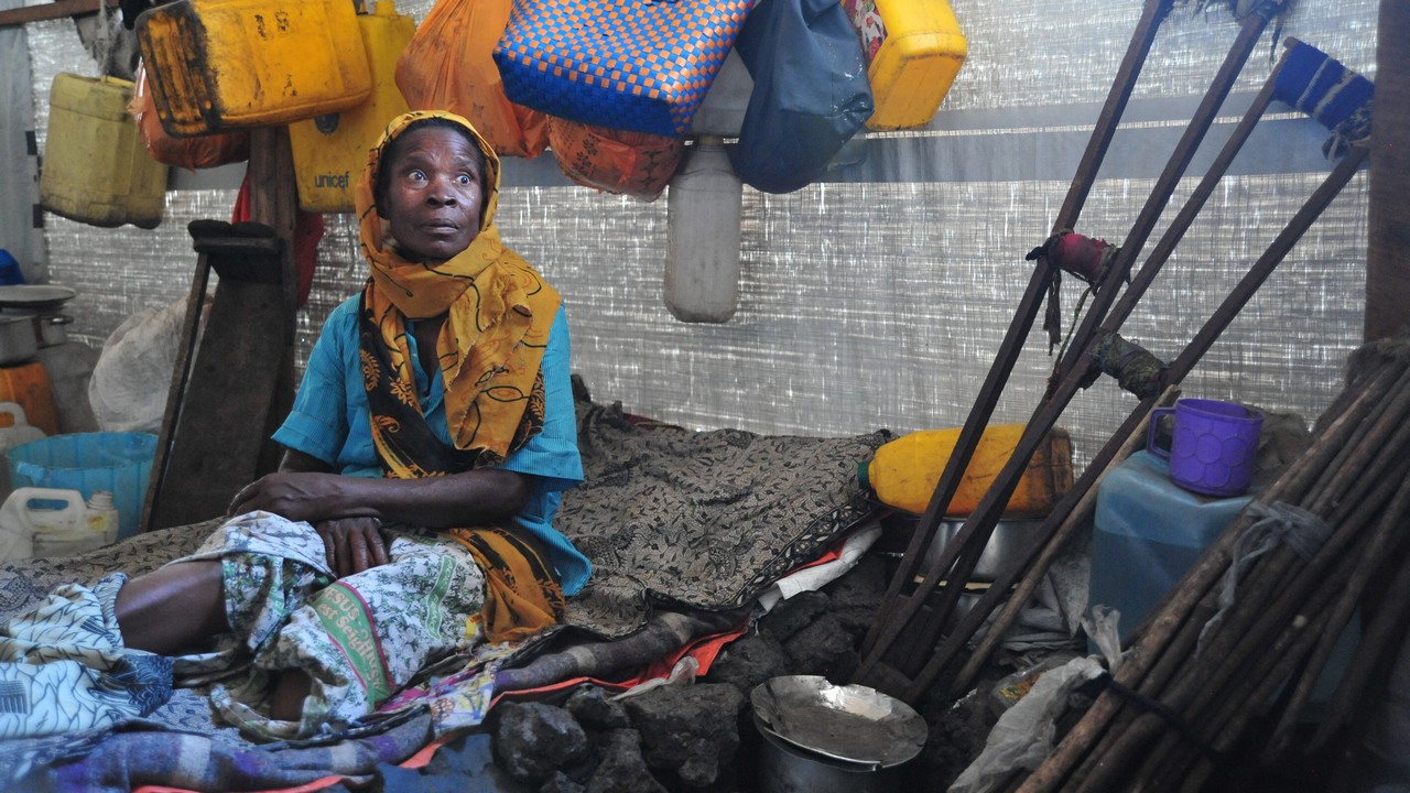 Une femme amputée en République democratique du Congo. Photo d'archive Handicap International.