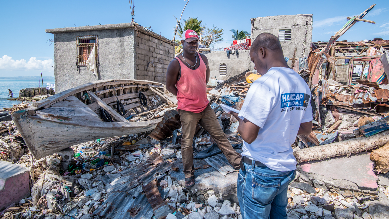 Évaluation par Handicap International après un ouragan en Haïti (photo d'archive)