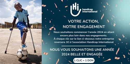 Carte de vœux solidaire entreprise Handicap International © HI